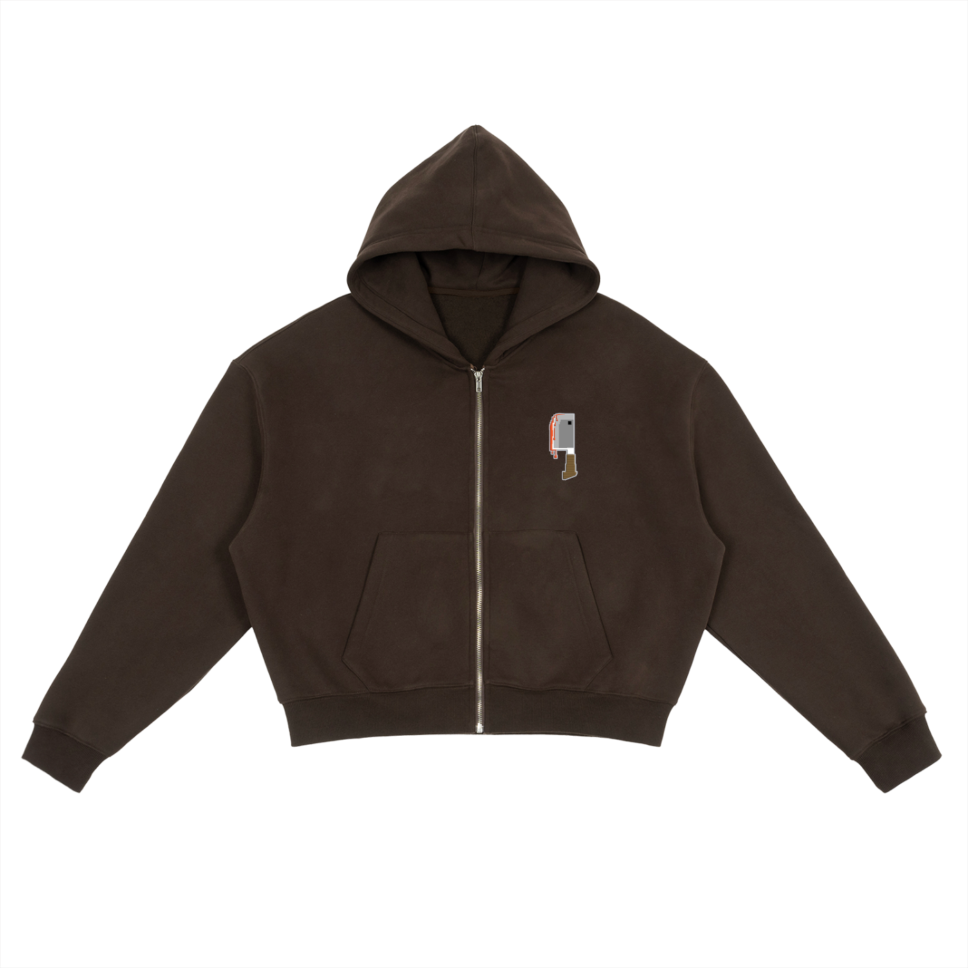 Mortal's Swan Butcher - Fleece Zip-Up Boxy Hoodie