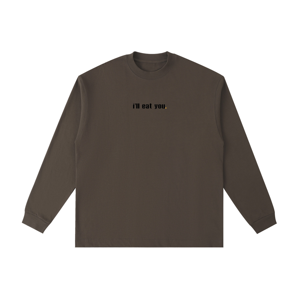 Mortal’s Happy Dog “I’ll Eat You” Essential Cotton Long Sleeve T-Shirt